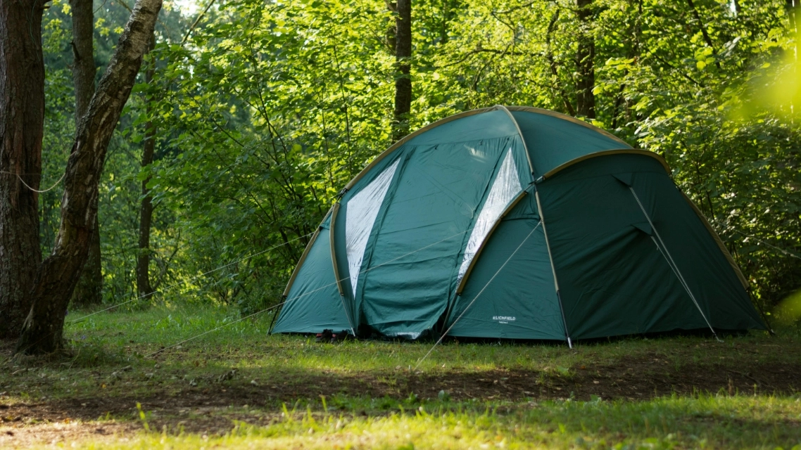 Tent in woods